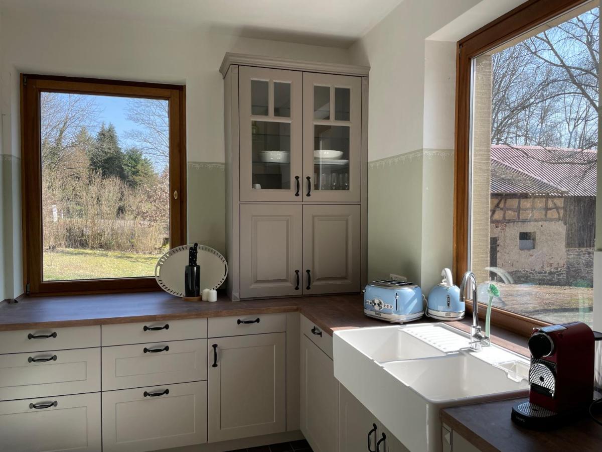 Ferienwohnung Schellnhof Forsthaus am Waldrand Nidda Exterior foto