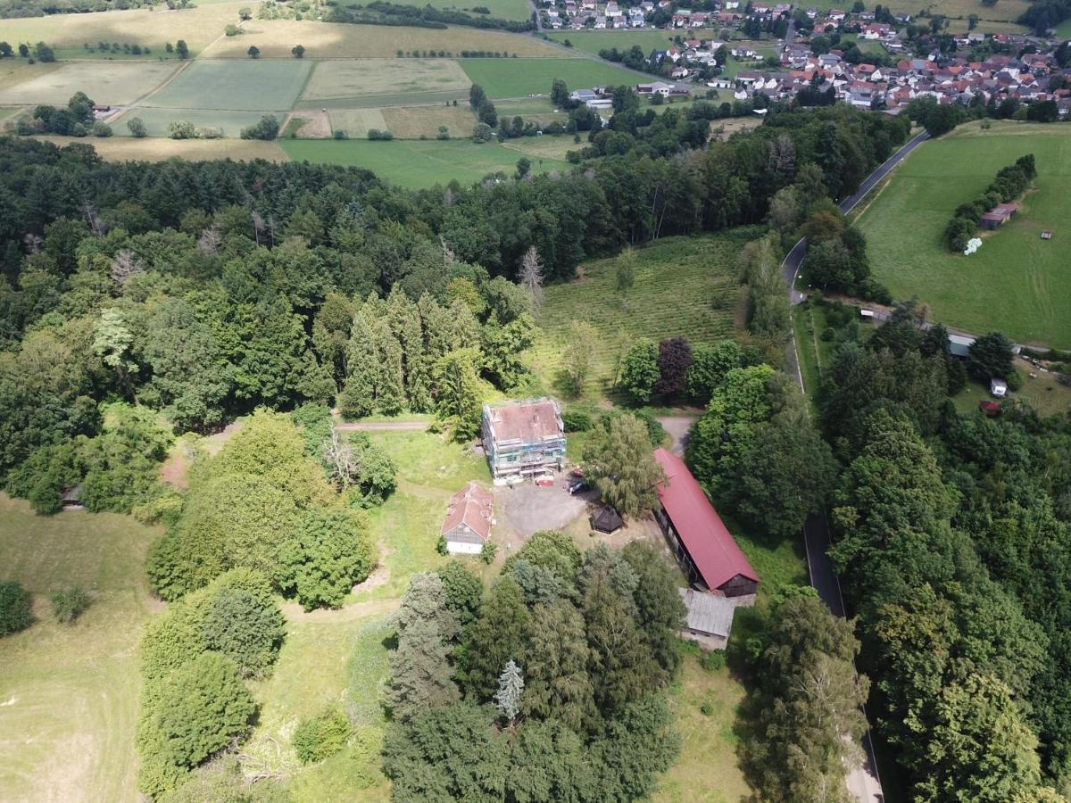 Ferienwohnung Schellnhof Forsthaus am Waldrand Nidda Exterior foto